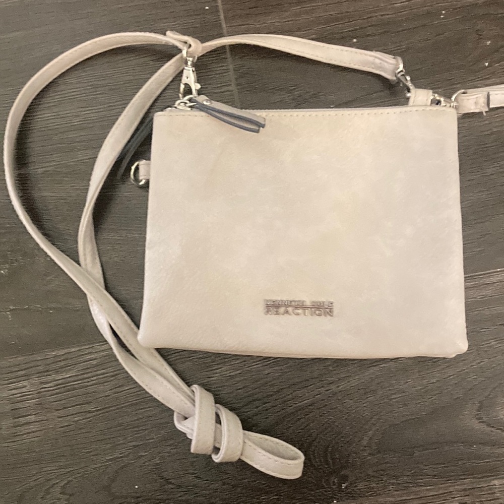 Kenneth Cole Reaction Cream Crossbody Bag with Minimalist Design